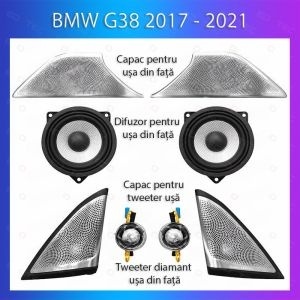 Lumini Ambientale BMW Seria 5 2017-2021 dedicat set difuzor control telefon sau sistem original AMB-BM-G38-SPEAKERS