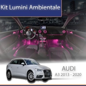 Lumini ambientale dedicate Audi A3 8V 2013-2020 set complet control telefon sau sistem original