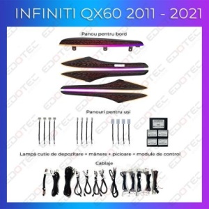 Lumini ambientale dedicate Inifnity QX60 2011-2021 set complet control telefon sau sistem original