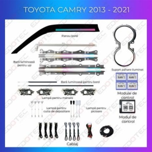 Lumini ambientale dedicate Toyota Carmy 2018-2022 set complet control telefon sau sistem original