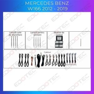 Lumini Ambientale dedicate trimuri usi si picioare Mercedes GLE GLS W166 sistemul original sau telefon AMB-ME-W166-02