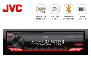Media Player Auto JVC KD-X282BT, 4 X 50W, Bluetooth, USB, Radio FM, Panou Frontal Detașabil Conectare multipla 2 Telefoane