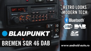 Mp3 Player auto 1Din Radio Epoca Retro Vintage cu Bluetooth Blaupunkt Bremen SQR 46 DAB