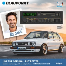 Mp3 Player auto 1Din Radio Epoca Retro Vintage cu Bluetooth Blaupunkt HAMBURG SQM 23 DAB