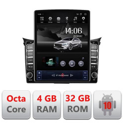 NAVIGAȚIE ANDROID 10 DEDICATA HYUNDAI i30 2012-2016 ECRAN CAPACITIV TIP TESLA 9,7" PROCESOR OCTACORE 4GB RAM 32GB MEMORIE INTERNA DVR CARKIT BLUETOOTH MIRROR LINK MODEL TESLA KIT-i30-2011+EDT-E709