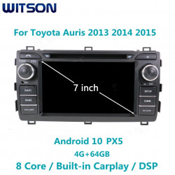 NAVIGATIE ANDROID 10 DEDICATA TOYOTA AURIS E180 2013-2015 WITSON W2-RVT5534 PROCESOR PX5 OCTACORE 64GB 4G RAM ECRAN IPS 7INCH INTERNET 4G WIFI CARKIT BLUETOOTH USB DVD AUTO RADIO CARPLAY GPS WAZE
