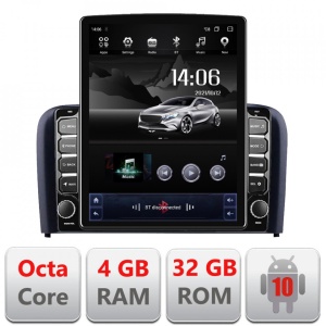 NAVIGAȚIE ANDROID 10 DEDICATA VOLVO S80 2004-2006 ECRAN CAPACITIV TIP TESLA 9,7" PROCESOR OCTACORE 4GB RAM 32GB MEMORIE INTERNA DVR CARKIT BLUETOOTH MIRROR LINK MODEL TESLA KIT-S80+EDT-E709