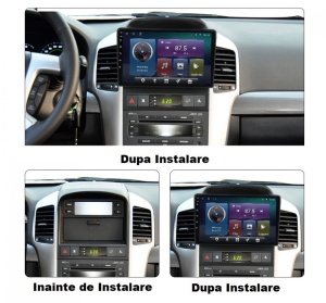 Navigatie auto dedicata Chevrolet Captiva 2006-2011 9 inch 4GB 32GB Procesor Octa Core Cooler Racire Slot Cartela Sim 4G si Hotspot Internet Apple Carplay Wireless si Android AutoBluetooth Telefon si Audio