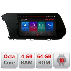 NAVIGATIE CARPAD ANDROID 10 DEDICATA HYUNDAI I20 2020 ECRAN CAPACITIV OCTACORE 4GB RAM 64 GB ROM DVR CARKIT BLUETOOTH MIRROR LINK MODEL LENOVO KIT-I20+EDT-E509-PRO