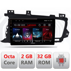 NAVIGATIE CARPAD ANDROID 10 DEDICATA KIA OPTIMA 2011-2015 ECRAN CAPACITIV OCTACORE 2GB RAM 32 GB ROM DVR CARKIT BLUETOOTH MIRROR LINK MODEL LENOVO KIT-091+EDT-E509
