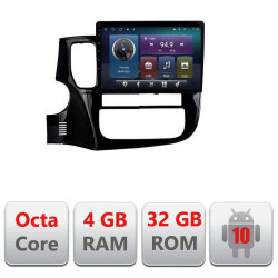 NAVIGAȚIE CARPAD ANDROID 10 DEDICATĂ MITSUBISHI OUTLANDER 2013-2019 ECRAN 9" CAPACITIV INTERNET 3G WIFI PROCESOR OCTA-CORE 4G RAM 32GB 1,6 GHZ DVR CARKIT BLUETOOTH MIRROR LINK MODEL KIT-1230+EDT-E410