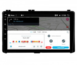 NAVIGATIE CARPAD ANDROID 11 DEDICATA TOYOTA COROLLA 11 AURIS E180 2016-2019 ECRAN IPS 9" CAPACITIV INTERNET WIFI PROCESOR QUAD CORE 2GB RAM 32GB MEMORIE INTERNA SUNET DSP DVR CARKIT BLUETOOTH MIRRORLINK GPS WAZE MODEL KIT-AURIS+EDT-M150