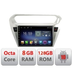 Navigatie Citroen C-Elisee F-301 Octa Core cu Android Radio Bluetooth Internet GPS WIFI DSP 8+128GB 4G KIT-301+EDT-E609