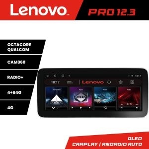 Navigatie Dacia dupa 2012 K-Dacia Lenovo PRO 4+64 12.3 inch qled android 4G DSP gps internet 8Core KIT-Dacia+PRO-12.3-4+64