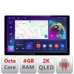 Navigatie dedicata Fiat BRAVO 2007-2014 N-BRAVO Edonav ecran 13" 2K 4+32 Android Waze USB Navigatie 4G 360 Toslink Youtube Rad KIT-BRAVO+EDT-E413-2K