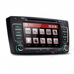 NAVIGATIE DEDICATA SKODA OCTAVIA 2 MODEL XTRONS PF710TSS ECRAN 7" MENIURI OEM DVD GPS CARKIT PRELUARE AGENDA TELEFONICA FARA RAMA ADAPTOARE