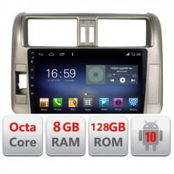 Navigatie dedicata TOYOTA Prado 2010-2013 F-347 Octa Core cu Android Radio Bluetooth Internet GPS WIFI DSP 8+128GB 4G