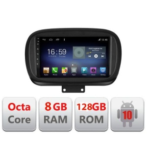 Navigatie Fiat 500 2014- F-539 Octa Core cu Android Radio Bluetooth Internet GPS WIFI DSP 8+128GB 4G KIT-539+EDT-E609
