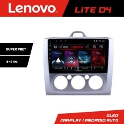 Navigatie Ford Focus 2 Manual Lenovo Kit-140-manual 4+64 GB Android Waze USB Navigatie Internet Youtube Radio KIT-140-MANUAL+LITE-D4-9-4+64