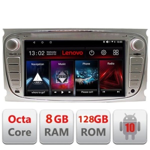 Navigatie Ford Focus/Galaxy/Mondeo/S-max 2008-2011 Android internet 8 GB ram 4G LTE carplay android auto kit-ford+EDT-E500