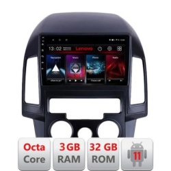 Navigatie HHyundai I30 2009-2012 clima manuala Octa Core cu Android Radio Bluetooth Internet GPS WIFI 3+32GB LENOVO LITE KIT-i30ac+EDT-E509-LITE