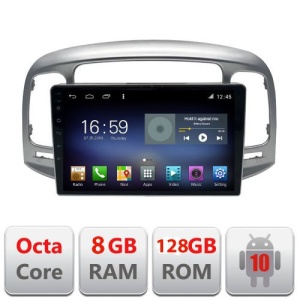 Navigatie Hyundai Accent 2009-2012 F-accent Octa Core cu Android Radio Bluetooth Internet GPS WIFI DSP 8+128GB 4G KIT-accent+EDT-E609