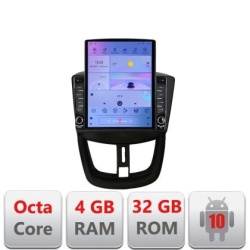 Navigatie Peugeot 207 G-PE01 ecran tip TESLA 9.7" cu Android Radio Bluetooth Internet GPS WIFI 4+32GB DSP 4G Octa Core KIT-PE01+EDT-E709