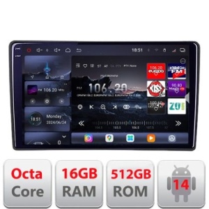 Navigatie Peugeot 308 2013-2017 Edotec Kit-308 cu Android Radio Bluetooth internet 8 core QLED 2K 16+512 360 KIT-308+EDT-E809-2K