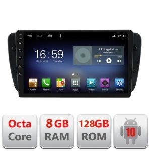 Navigatie Seat Ibiza 2008-2014 F-246 Octa Core cu Android Radio Bluetooth Internet GPS WIFI DSP 8+128GB 4G KIT-246+EDT-E609