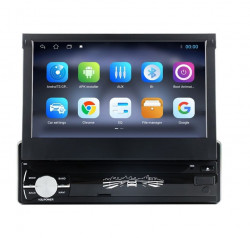 Navigatie Universala 1DIN Android 12 Display Retractabil IPS 7" Touchscreen 2+ 32GB Radio GPS Internet Wi-Fi Bluetooth Mirrorlink USB Waze