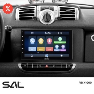 Navigatie Universala MP5 Player Auto SAL VB X1000 1DIN Display 7 inch 4 x 50W, Bluetooth, Radio FM, Carplay Wireless, Camera Video Marsarier Cadou