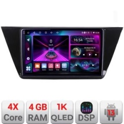 Navigatie Volkswagen Touran 2016- A-3144 4+64 InCell Display 1K Android Waze USB Navigatie Internet Youtube Radio KIT-3144+EDT-E210-RK
