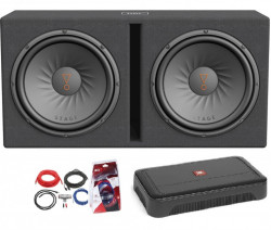 Pachet JBL STAGE 1200D Subwoofer in incinta dubla JBL de 12″ (2x30cm) + CLUB A1000 Amplificator Mono + LK-10 Kit cabluri Acv de 10mm²