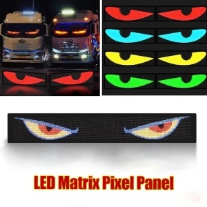 Panou LED RGB Devil Eyes auto, ochi camion, control APP 595x120 mm