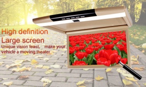 PLAFONIERA AUTO CU MONITOR LED 17,3'' REZOLUTIE FULL HD 1080P USB SD HDMI PLAYER INTRARE AUDIO/ VIDEO AUX ! MONTAJ CALIFICAT IN TOATA TARA ! - Img 8