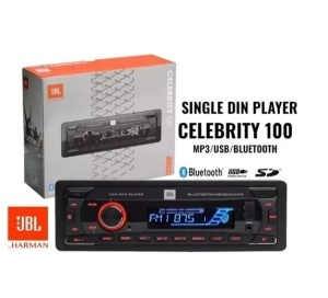 Receptor audio 1DIN JBL CELEBRITY 100 RADIO CU PLAYER USB SD BLUETOOTH ILUMINARE ROSU