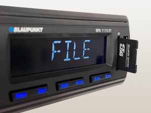 Radio MP3 Player auto BLAUPUNKT BPA 1123 BT, 1 DIN, 4 x 45 W, 4 RCA, FM, BT, 2 X USB, SD, AUX, LED-uri selectabile,