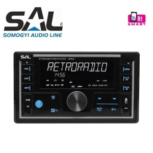 SAL VB5500 SMART radio auto, 4x50W, 2xDIN, FM RDS, USB-microSD, player MP3, port USB dublu, încărcător de telefon, iluminare butoane RGB selectabilă, radio auto inteligent controlabil și de pe telefon