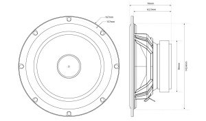 Set difuzoare componente MTX TR65S, cu bas de 16,5 cm, Putere RMS 65W, Impedanță 4 Ω, Grile incluse