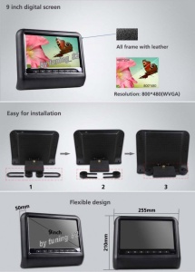 SET DVD PLAYER AUTO DE TETIERA CULOARE NEAGRA CARTEK CK-DV9917 LCD 9'' HDMI USB / SD PLAYER REZOLUTIE HD JOCURI JOYSTICK WIRELESS MONTAJ CALIFICAT IN TOATA TARA ! - Img 3