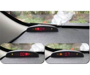 Set senzori de parcare cu afisaj si semnal acustic fata-spate cu 8 senzori Carguard SP005