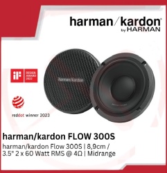 Sistem de difuzoare Harman / Kardon FLOW 300S Car Audio Premium Flow Component - Conuri compozite ceramice adânci și Tweeter auto de înaltă rezoluție 13cm Putere 60W RMS 180W Max