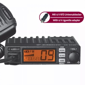 Stație Radio CB Albrecht AE 6120 cu mufă de brichetă 12V