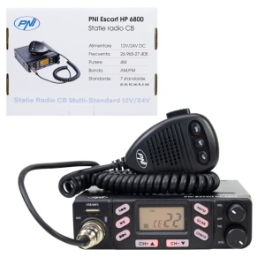 Statie radio CB PNI Escort HP 6800 ASQ, 12/24 V, MP3 player, mufa USB, 4W, AM-FM, mufa de bricheta inclusa - Img 4