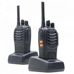 Statie radio portabila PNI PMR R40 PRO, set cu 2 buc, 0.5W, ASQ, TOT, monitor, programabila, acumulatori 1200mAh, incarcatoare si casti incluse