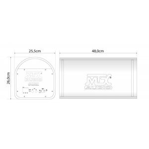 Subwoofer Auto Activ MTX TRT8P 20cm Putere RMS 120W Telecomanda Bass / Volum Putere Maxima 360W