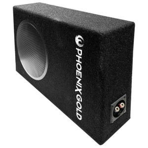 Subwoofer Auto Phoenix Gold ZX18PBS Pasiv SLIM single 8" 200W RMS 4Ohm cu kit prindere + downfire option