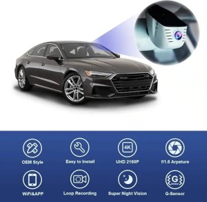 Camera DVR 4K FiTCAMX special conceput pentru Audi model F Negru - Img 2