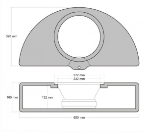 INCINTA INCHISA SUBWOOFER DEDICAT OPEL INSIGNIA WAGON, 250 MM, 15L
