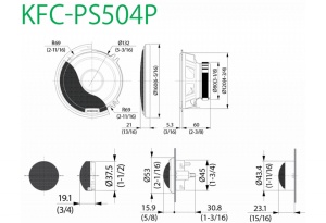 KENWOOD KFC-PS504P DIFUZOARE COMPONENTE DE 13CM, 45W RMS